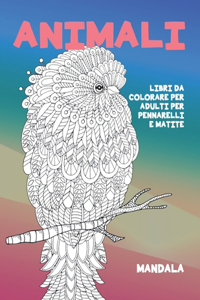 Libri da colorare per adulti per pennarelli e matite - Mandala - Animali