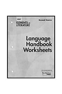 Elements of Literature: Language Handbook Worksheets Grade 8 Second Course