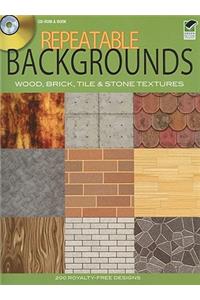 Repeatable Backgrounds: Wood, Brick, Tile and Stone Textures CD-ROM and Book