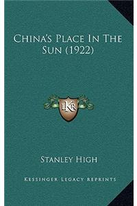 China's Place In The Sun (1922)