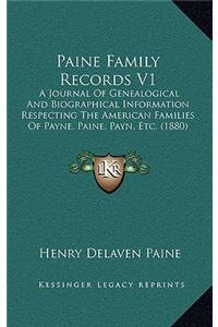 Paine Family Records V1