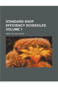 Standard Shop Efficiency Schedules Volume 1