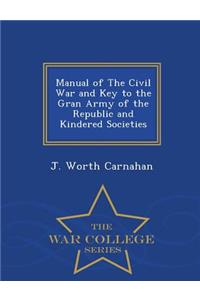 Manual of the Civil War and Key to the Gran Army of the Republic and Kindered Societies - War College Series