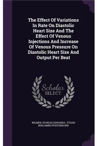 Effect Of Variations In Rate On Diastolic Heart Size And The Effect Of Venous Injections And Increase Of Venous Pressure On Diastolic Heart Size And Output Per Beat