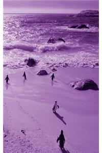 Alive! little penguin friends - Violet duotone - Photo Art Notebooks (5 x 8 series)