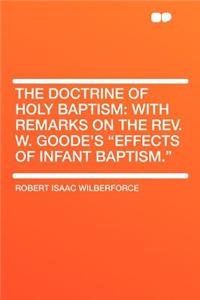 The Doctrine of Holy Baptism