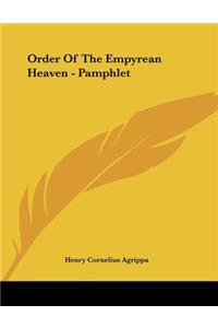 Order Of The Empyrean Heaven - Pamphlet