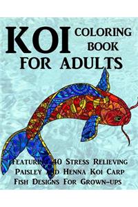 Koi Coloring Book For Adults