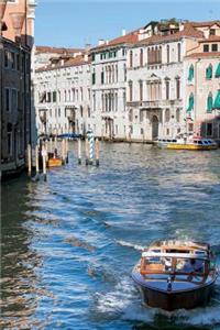 Tourist Boats on Grand Canal in Venice Italy Journal