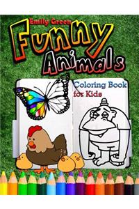 Funny Animals. Coloring Book for Kids