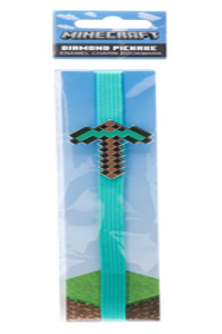 Minecraft: Diamond Pickaxe Enamel Charm Bookmark