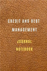 Credit and debt management Notebook Credit and debt management planner book