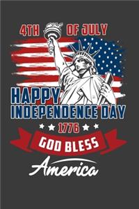 4th Of July Happy Independence Day 1776 God Bless America