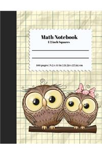 Math Notebook 1/2 Inch Squares