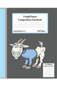 Graph Composition Notebook 5 Squares per inch 5x5 Quad Ruled 5 to 1 100 Sheets