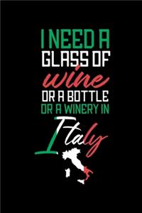 I Need A Glass of Wine or a Bottle or a Winery in Italy