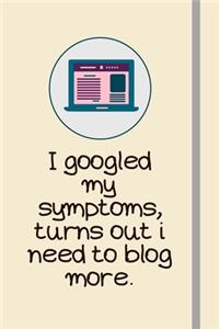 I googled my symptoms, turns out i need to blog more.