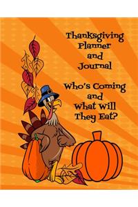 Thanksgiving Planner and Journal - Who's Coming and What Will They Eat?