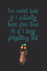 I'm never sure if I actually have free time or if I keep forgetting shit