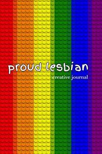 proud lesbian rainbow lego style creative Blank page Journal