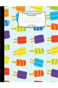 Unruled Composition Notebook. Food Sweets and Candy. 8.5