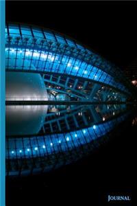 Blue Lit Orb Architecture Journal