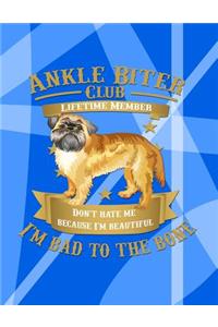 Ankle Biter Club Lifetime Member: Don't Hate Me Because I'm Beautiful, I'm Bad to the Bone - Brussels Griffon