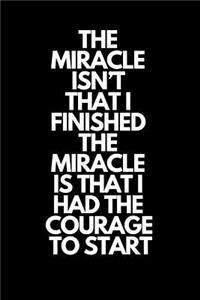 The Miracle Isn't That I Finished. the Miracle Is That I Had the Courage to Start