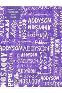 Addyson Composition Notebook Wide Ruled