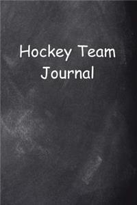 Hockey Team Journal Chalkboard Design