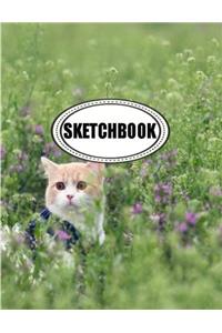 Sketchbook : Cat: 120 Pages of 8.5 x 11 Blank Paper for Drawing, Doodling or Sketching (Sketchbooks)