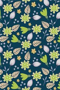 Bullet Journal Notebook Green Leafy Pattern