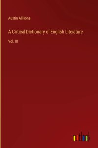 Critical Dictionary of English Literature