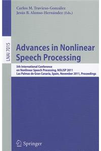 Advances in Nonlinear Speech Processing