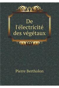 De l'électricité des végétaux