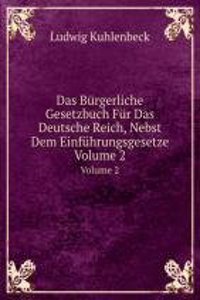 Das Burgerliche Gesetzbuch