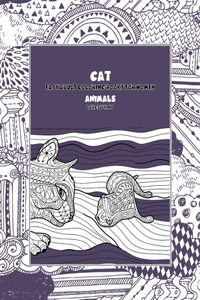 Easy Adult Coloring Books for Women Large Print - Animals - Cat