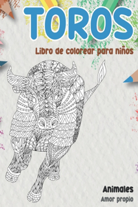 Libro de colorear para niños - Amor propio - Animales - Toros