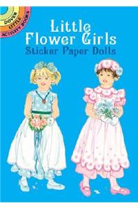 Little Flower Girls Sticker Paper Dolls