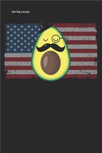 USA flag avocado