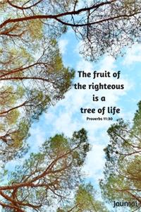 The fruit of the righteous is a tree of life