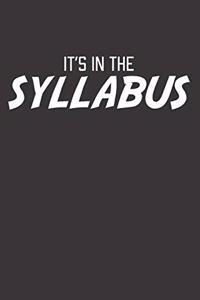 Syllabus School Teacher Notebook Journal
