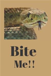 Rattlesnake Bite Me Blank Lined Journal Notebook
