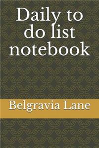 Daily to do list notebook