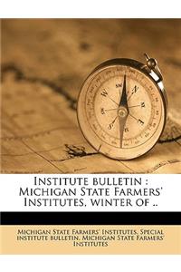 Institute Bulletin