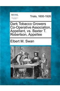 Dark Tobacco Growers Co-Operative Association, Appellant, vs. Baxter T. Robertson, Appellee