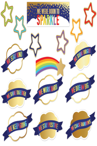 Sparkle and Shine We Were Born to Sparkle Mini Bulletin Board Set