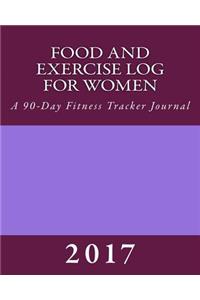 Food and Exercise Log for Women 2017