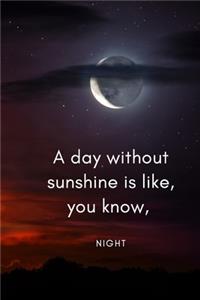 A Day Without Sunshine is like, You Know, Night.
