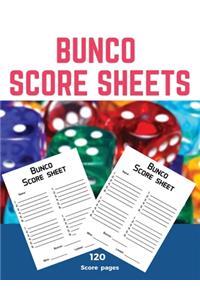 Bunco Score Sheets